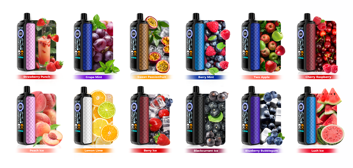 22000puffs Smart Health Vaporizer Vape 雾化器 Penyembur Wap Screen Display