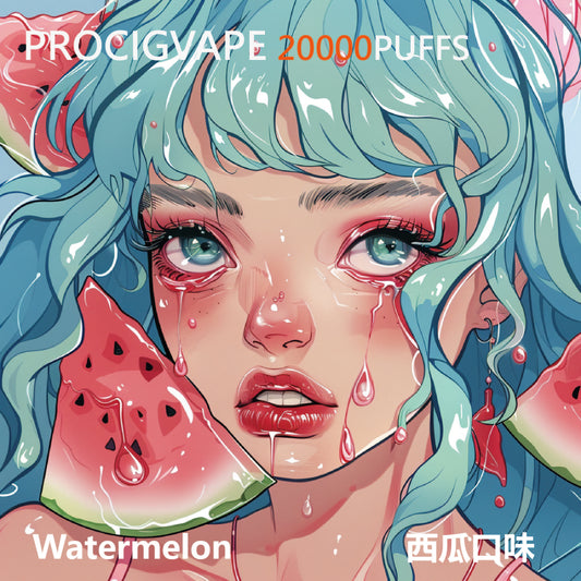 Watermelon 西瓜口味 Mecha Ironman Smart Health Vaporizer Vape 雾化器 Penyembur Wap Screen Display