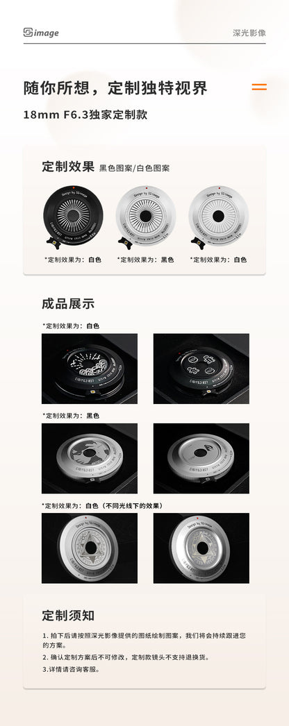 18mm F6.3 Ultra-thin cookie lens camera超值镜头摄像必备 sony cannon nikon fuji leica